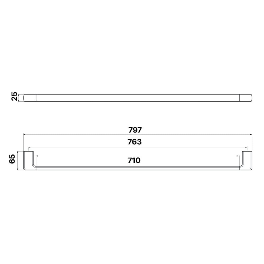 Sandalwood Single Towel Rail