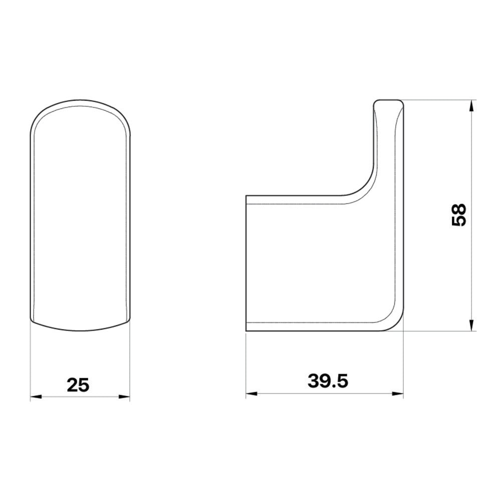 Sandalwood Zinc & Stainless Steel Robe Hook