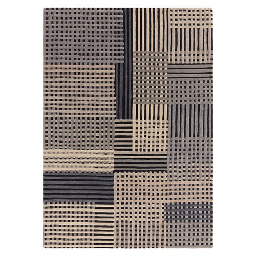 Grey Asiatic Hand-Tufted Wool Rug