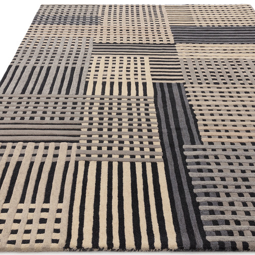Grey Asiatic Hand-Tufted Wool Rug
