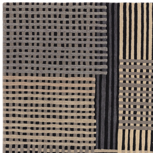 Grey Asiatic Hand-Tufted Wool Rug