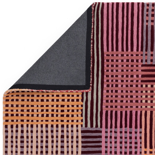 Red Asiatic Hand-Tufted Wool Rug