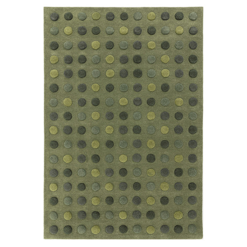 Green Asiatic Hand-Tufted Wool Rug