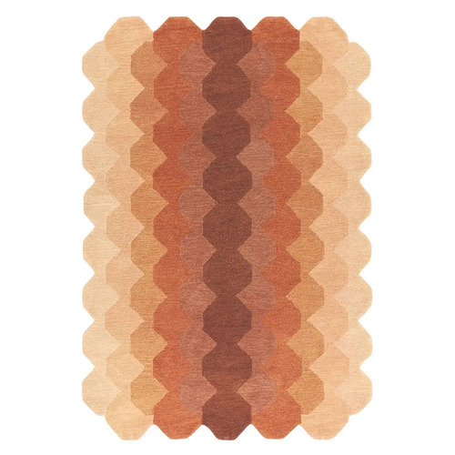 Rust Asiatic Hand-Tufted Wool Rug