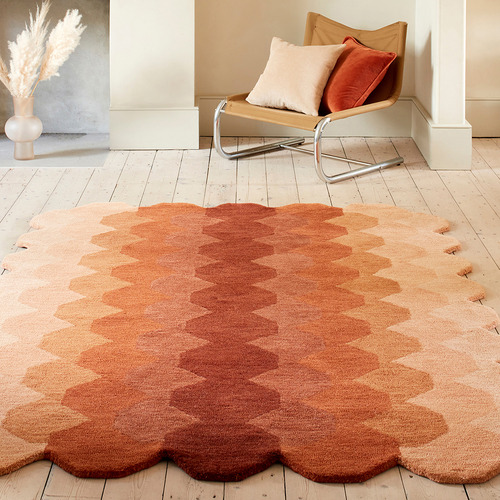 Asiatic Rust Hive Hand-Tufted Wool Rug | Temple & Webster