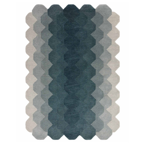 Teal Asiatic Hand-Tufted Wool Rug