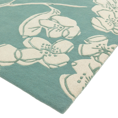 Blue Devore Asiatic Hand-Tufted Rug