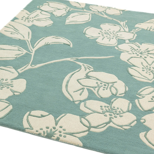 Blue Devore Asiatic Hand-Tufted Rug