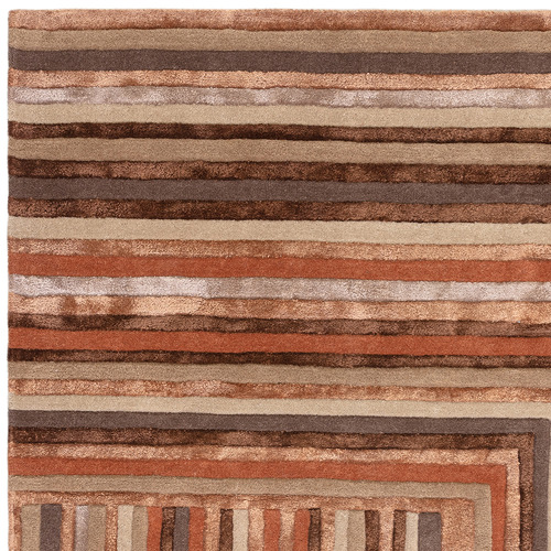 Terracotta Network Asiatic Hand-Tufted Rug
