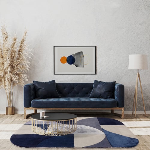 Indigo Asiatic Hand-Tufted Rug