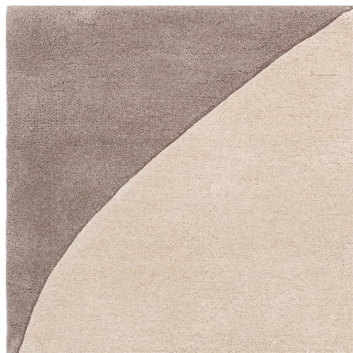 Grey Mid-Century Asiatic Hand-Tufted Wool Rug