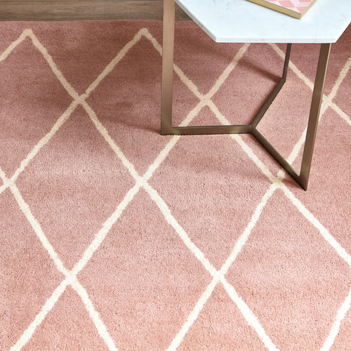 Pink Albany Diamond Hand-Tufted Wool Rug