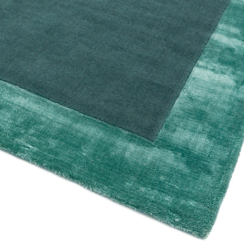 Aqua Blue Ascot Hand-Woven Wool & Viscose Rug