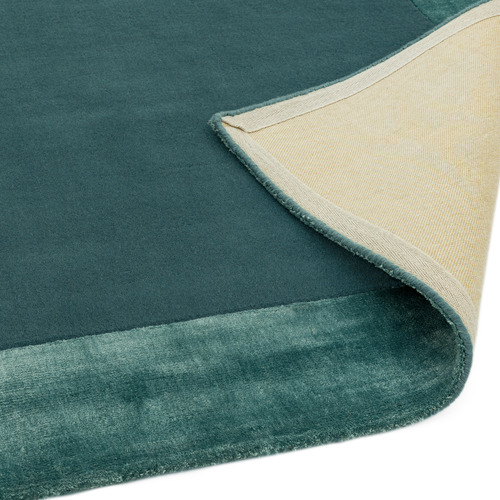 Aqua Blue Ascot Hand-Woven Wool & Viscose Rug