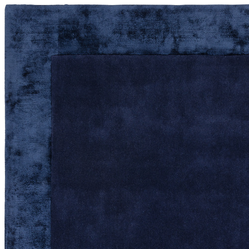 Navy Ascot Hand-Woven Wool & Viscose Rug