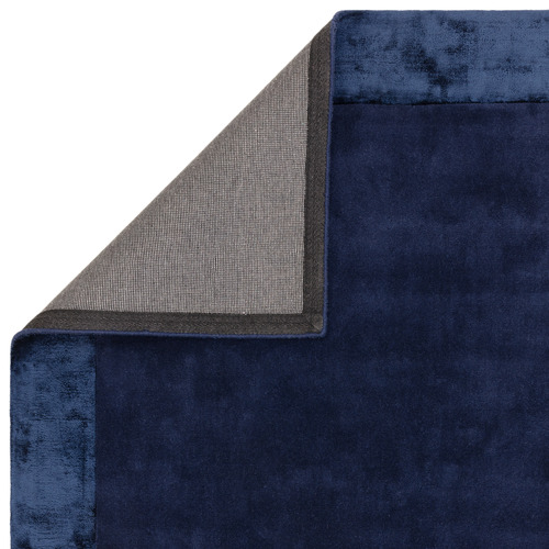 Navy Ascot Hand-Woven Wool & Viscose Rug