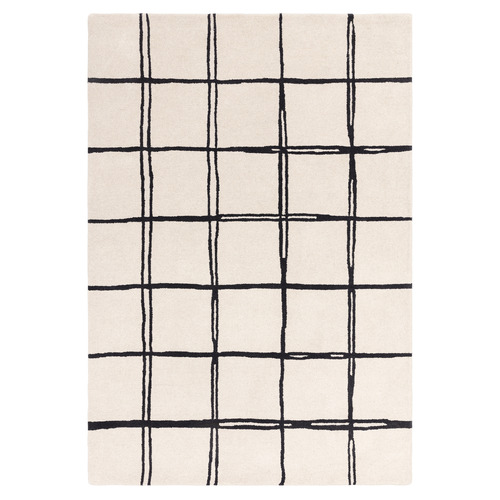 Monochrome Albany Grid Hand-Tufted Wool Rug