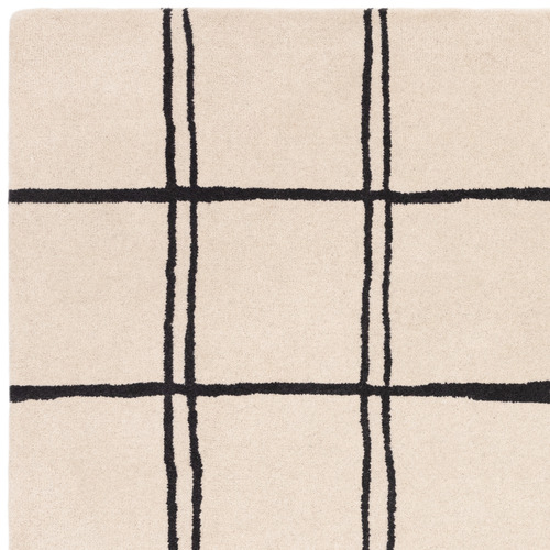 Monochrome Albany Grid Hand-Tufted Wool Rug