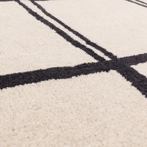 Monochrome Albany Grid Hand-Tufted Wool Rug