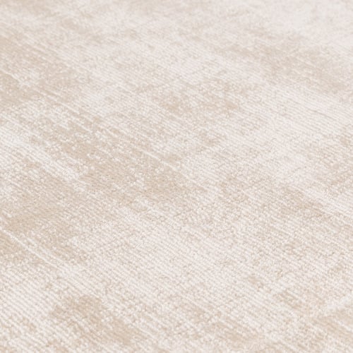 Silver Blade Border Hand-Woven Viscose Rug