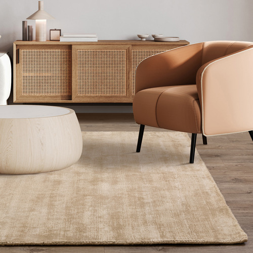 Champagne Blade Hand-Woven Viscose Rug