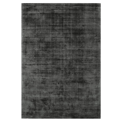 Charcoal Blade Hand-Woven Viscose Rug