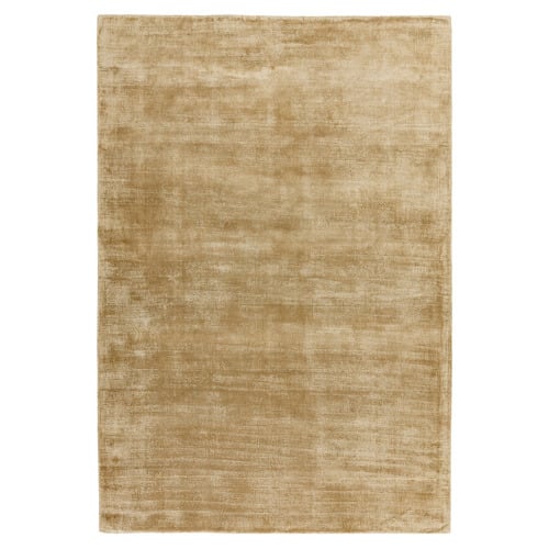 Soft Gold Blade Hand-Woven Viscose Rug