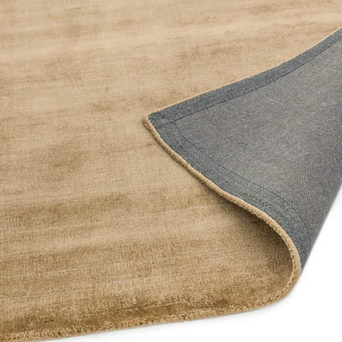 Soft Gold Blade Hand-Woven Viscose Rug