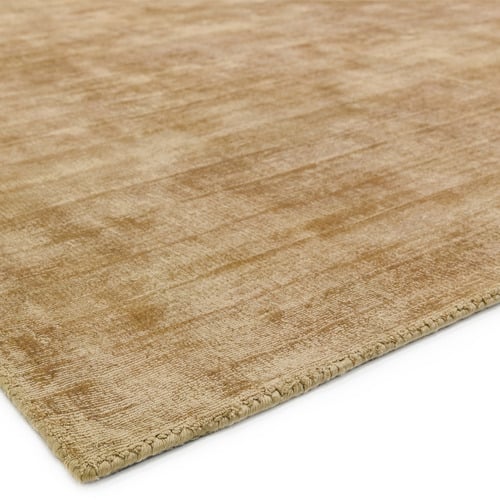 Soft Gold Blade Hand-Woven Viscose Rug