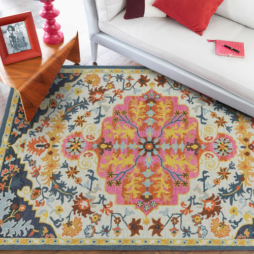 Multi Bronte Medallion Hand-Tufted Wool Rug