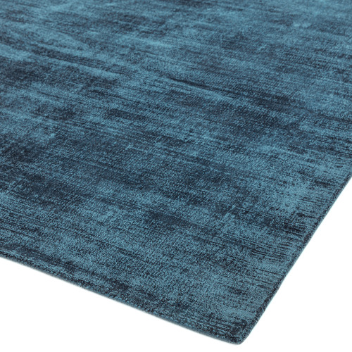 Teal Blade Hand-Woven Viscose Rug