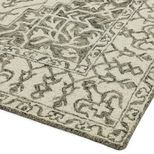 Smoke Bronte Medallion Hand-Tufted Wool Rug