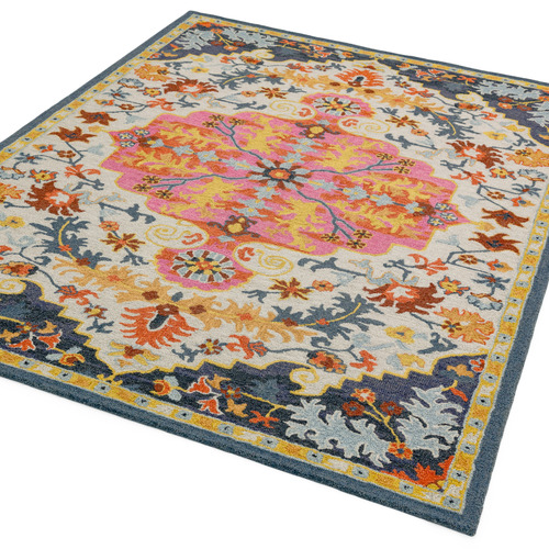 Multi Bronte Medallion Hand-Tufted Wool Rug