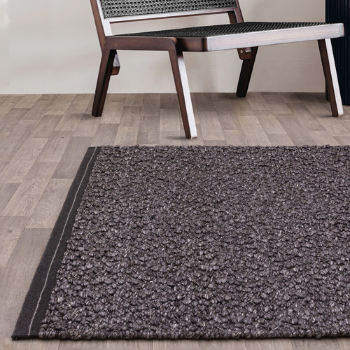 Charcoal Elm Hand-Woven Wool & Viscose Rug
