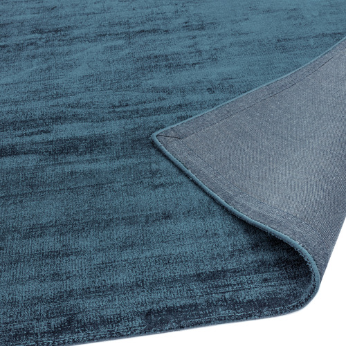Teal Blade Hand-Woven Viscose Rug