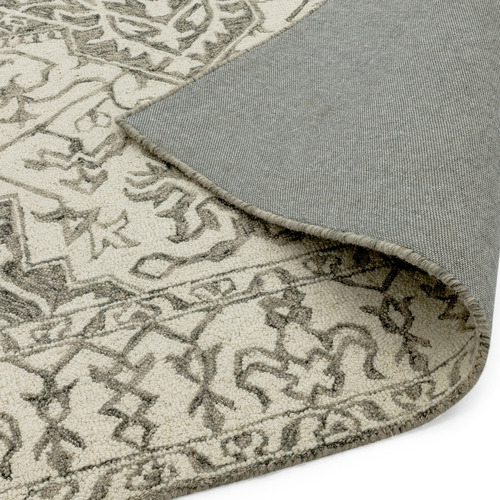 Smoke Bronte Medallion Hand-Tufted Wool Rug