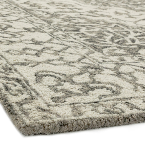 Smoke Bronte Medallion Hand-Tufted Wool Rug