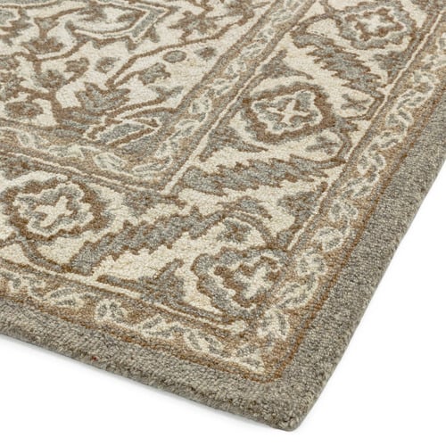 Natural Bronte Medallion Hand-Tufted Wool Rug