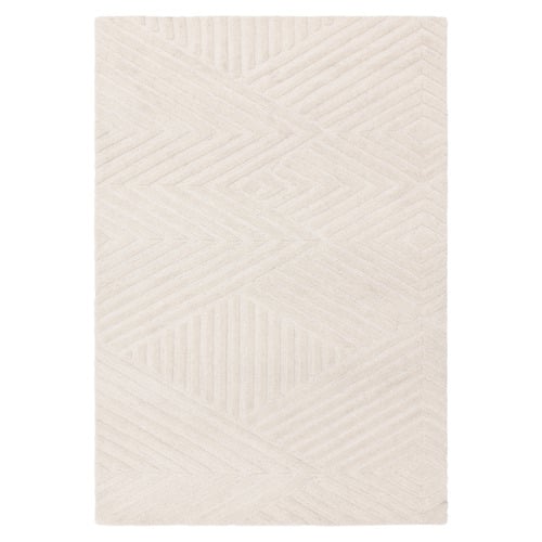 Ivory Hague Chevron Hand-Tufted Wool Rug