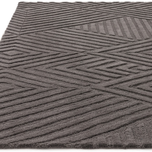 Charcoal Hague Chevron Hand-Tufted Wool Rug