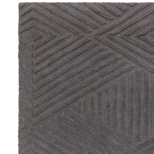 Charcoal Hague Chevron Hand-Tufted Wool Rug