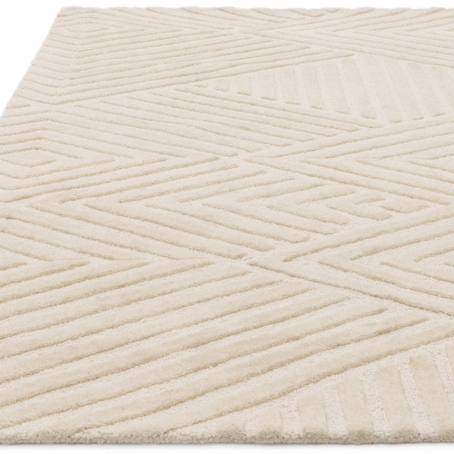 Ivory Hague Chevron Hand-Tufted Wool Rug