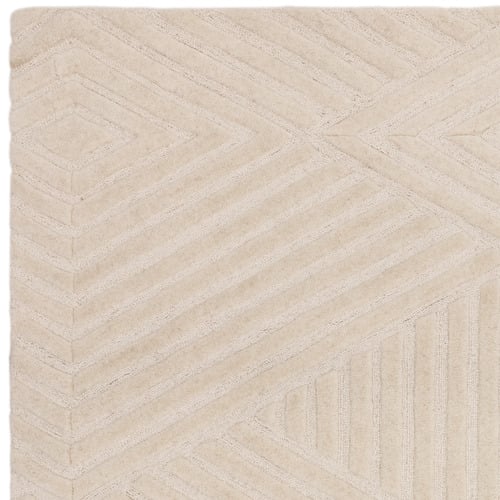 Ivory Hague Chevron Hand-Tufted Wool Rug