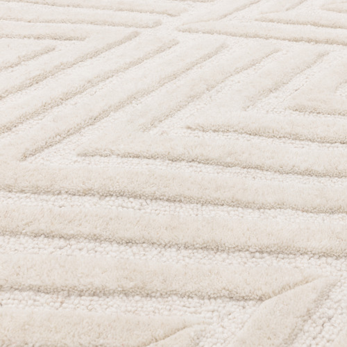 Ivory Hague Chevron Hand-Tufted Wool Rug