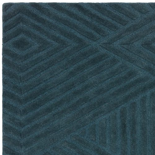 Teal Hague Chevron Hand-Tufted Wool Rug
