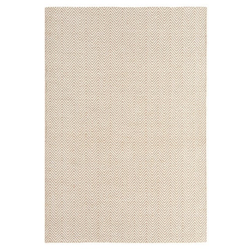 Natural Ives Chevron Flat Weave Jute-Blend Rug