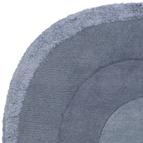 Denim Halo Hand-Tufted Wool & Viscose Oval Rug