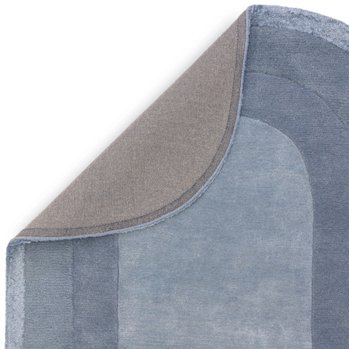 Denim Halo Hand-Tufted Wool & Viscose Oval Rug
