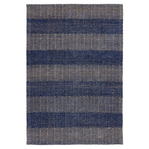 Navy Ives Flat Weave Jute-Blend Rug