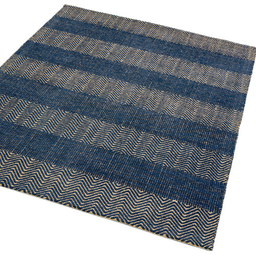 Navy Ives Flat Weave Jute-Blend Rug